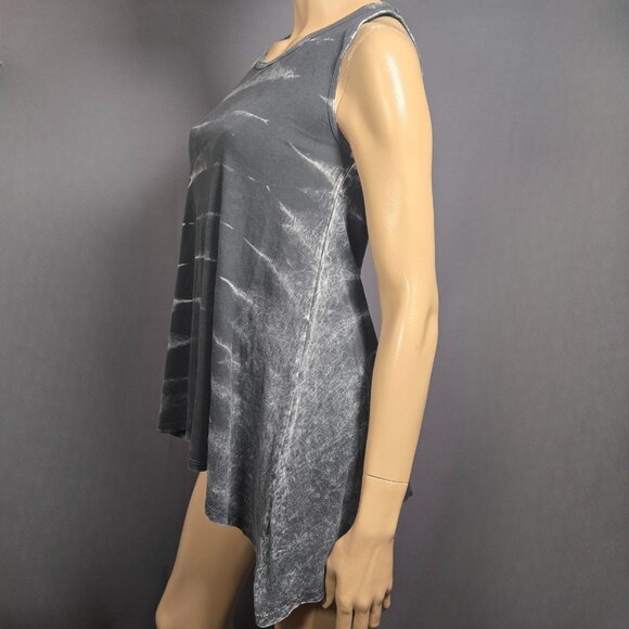 Y2K Tank Top Size S Gray Long Asymmetric Indie Sleaze Grunge Fairy Boho Cotton - Picture 9 of 12